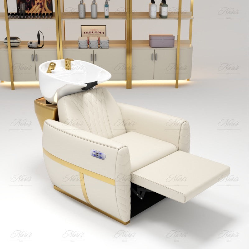 Capri Lux Collection – Electric Reclining Shampoo Chair