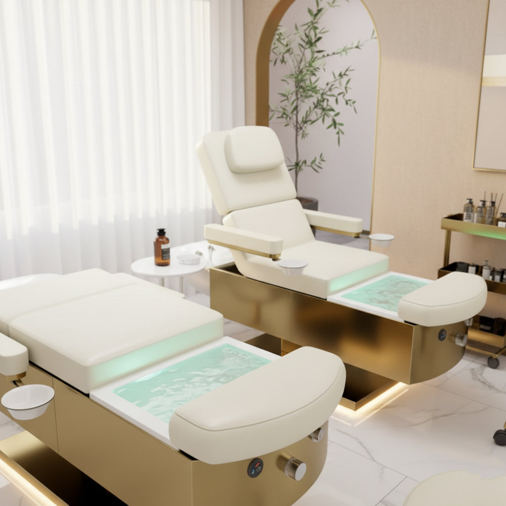 MODENA 3-in-1 Spa Chair – Multifunctional Pedicure, Facial & Shampoo Station | Custom Design