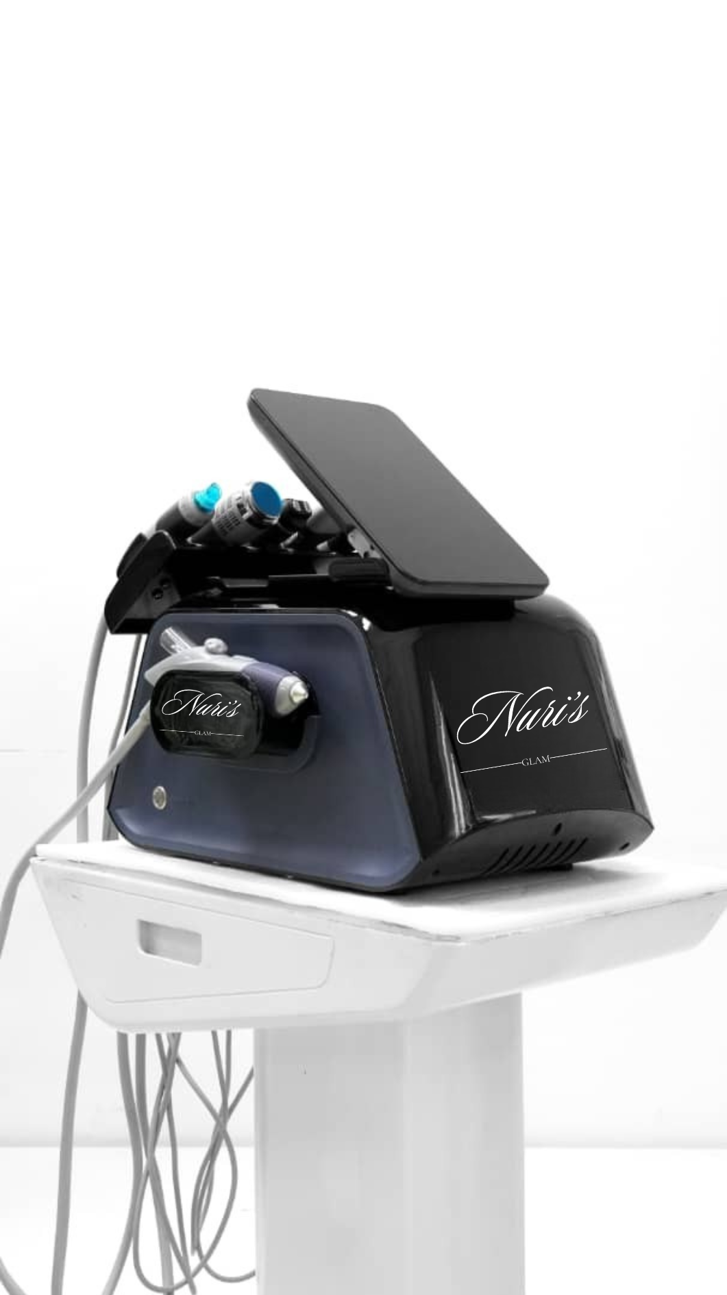 Nuri’s Glam S8 6-in-1 facial beauty machine with smart touch screen for professional skincare