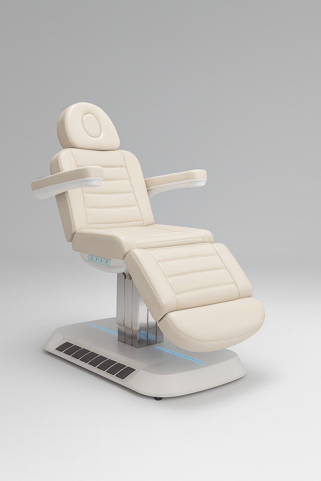High-end electric facial and massage bed in  personalized colour leather, designed for comfort and durability in beauty clinics