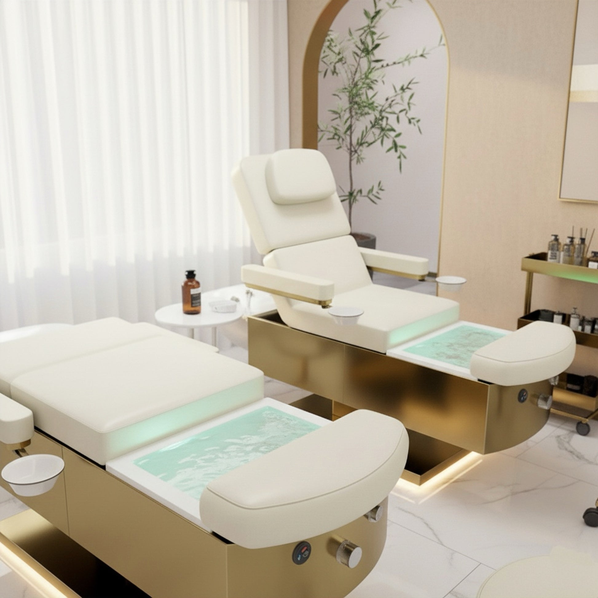 MODENA 3-in-1 Spa Chair – Multifunctional Pedicure, Facial & Shampoo Station | Custom Design