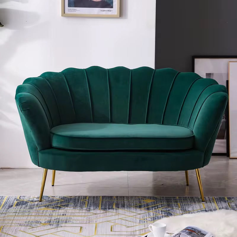 Made-to-order velvet petal sofa, suitable for luxury waiting areas or interior studios