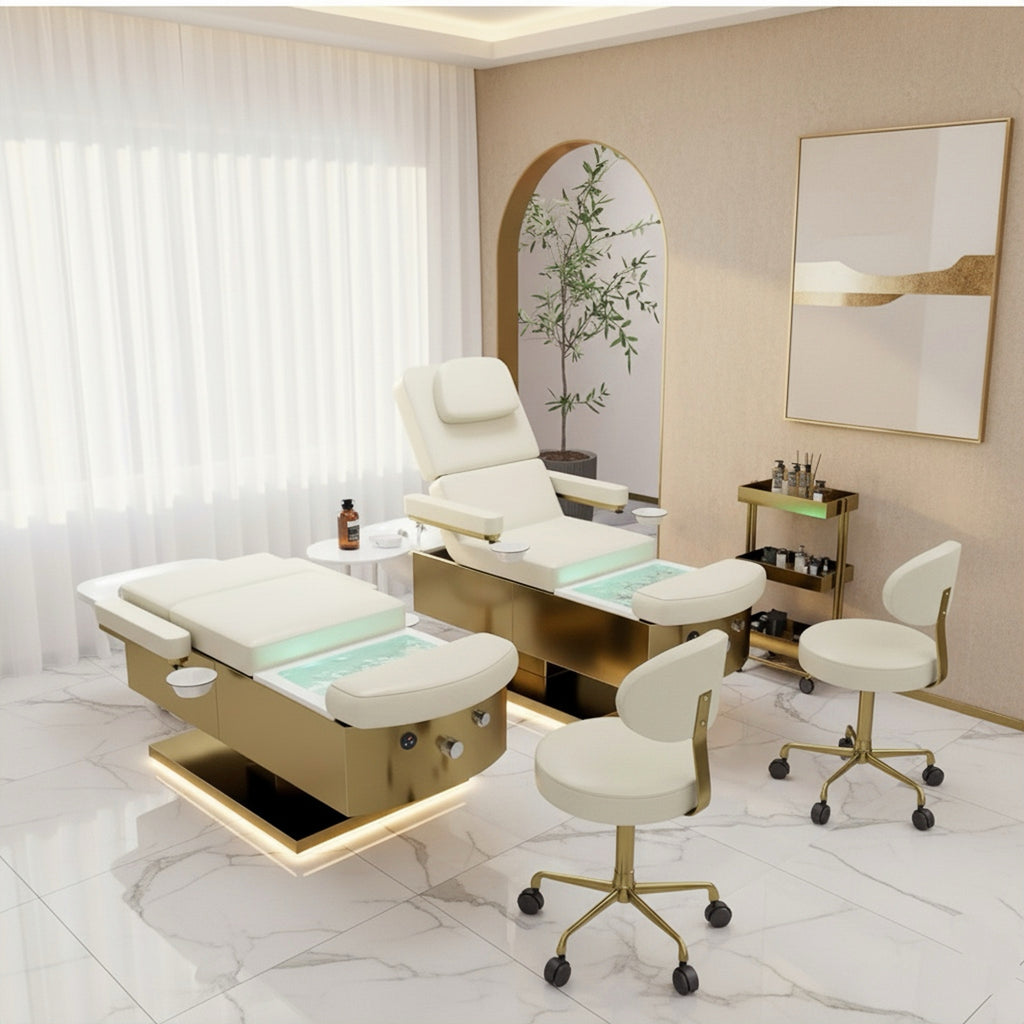 MODENA 3-in-1 Spa Chair – Multifunctional Pedicure, Facial & Shampoo Station | Custom Design