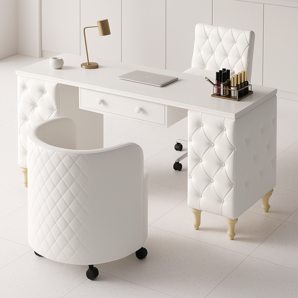 Manicure Table SET with Built-In Dust Collector