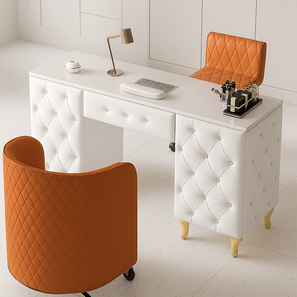 Manicure Table SET with Built-In Dust Collector