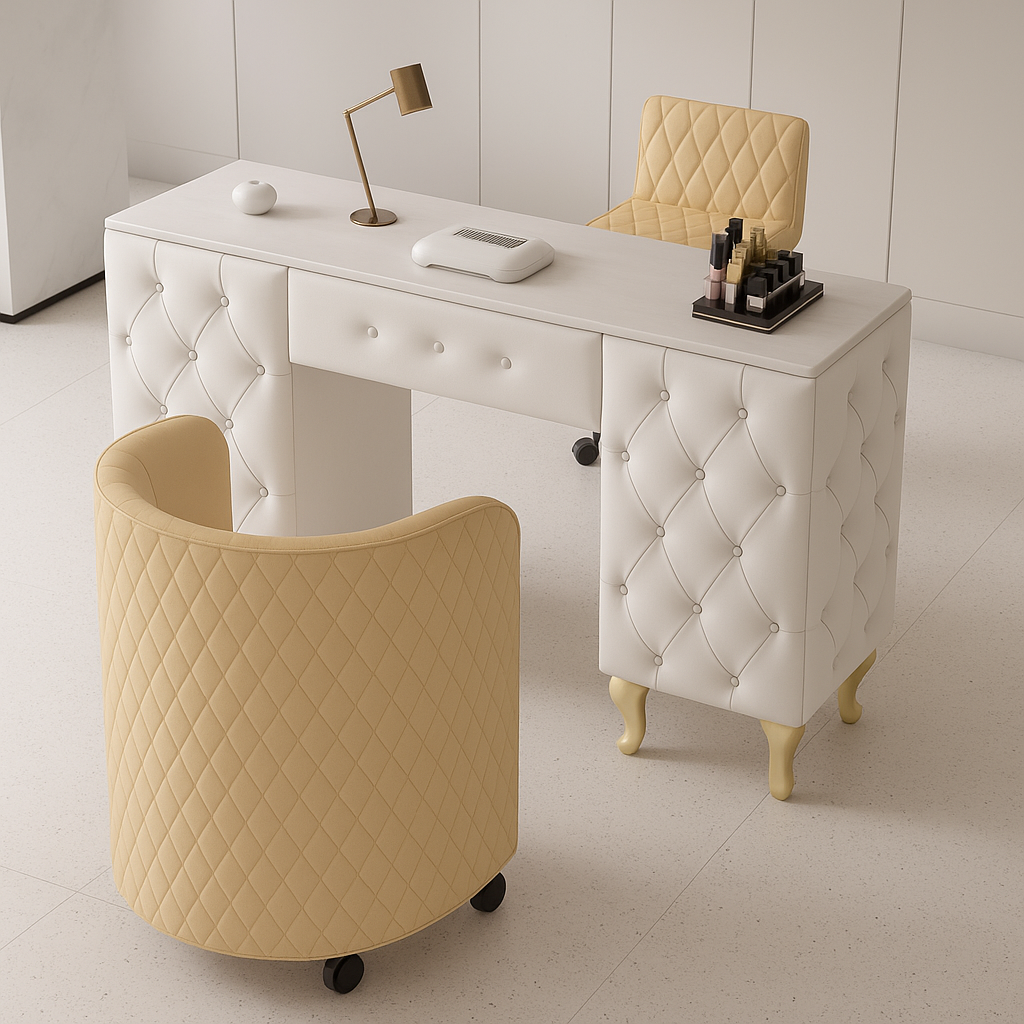 Manicure Table SET with Built-In Dust Collector