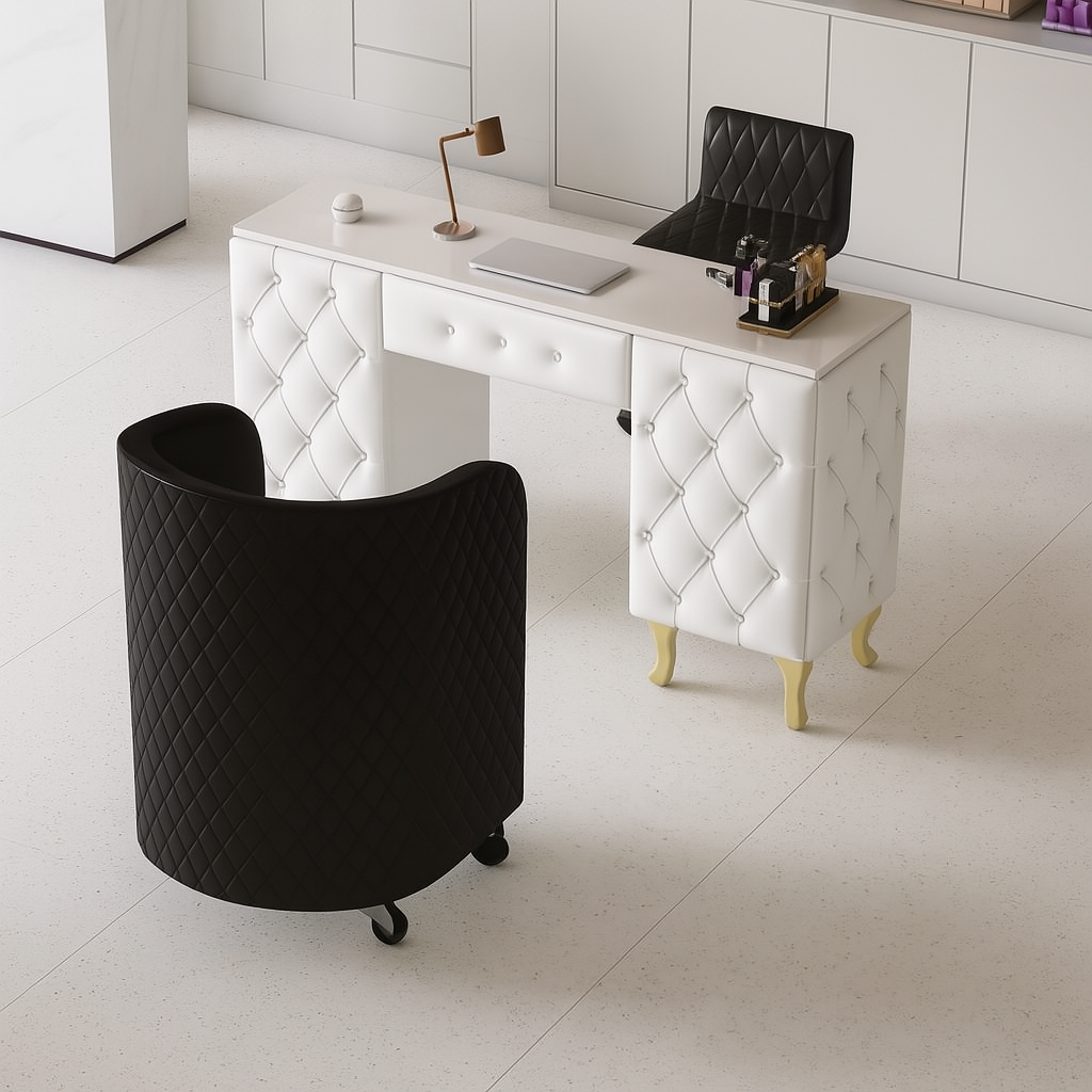 Manicure Table SET with Built-In Dust Collector